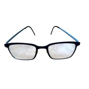 Lindberg Harvey Bixon Matte Blue Rectangular Eyeglasses 6522 48-20-150 Titanium